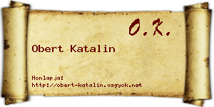 Obert Katalin névjegykártya