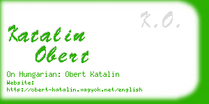 katalin obert business card